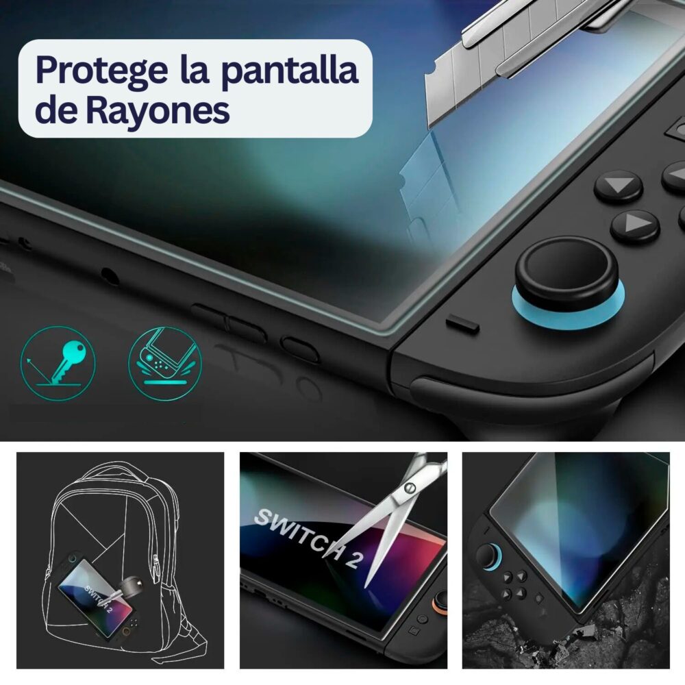 Lámina de Vidrio Templado para Nintendo Switch 2