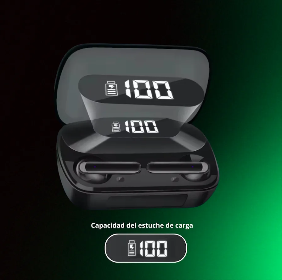 Audífonos AKZ S18 Inalámbricos - Power Bank Integrada