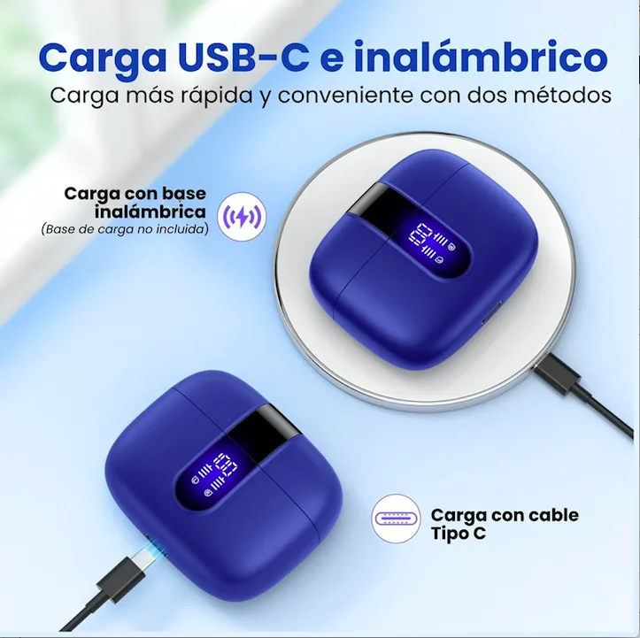 Audífonos True Wireless TWS con Pantalla LED de Batería