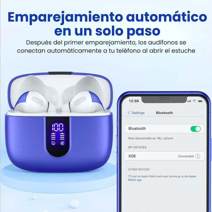 Audífonos True Wireless TWS con Pantalla LED de Batería