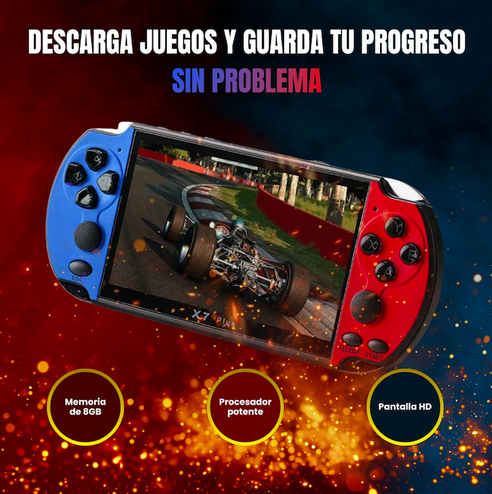 Consola Portátil X7 Plus - 5.1" HD con Juegos Retro