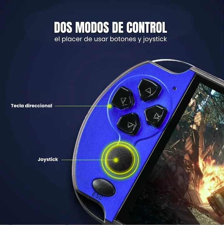 Consola Portátil X7 Plus - 5.1" HD con Juegos Retro