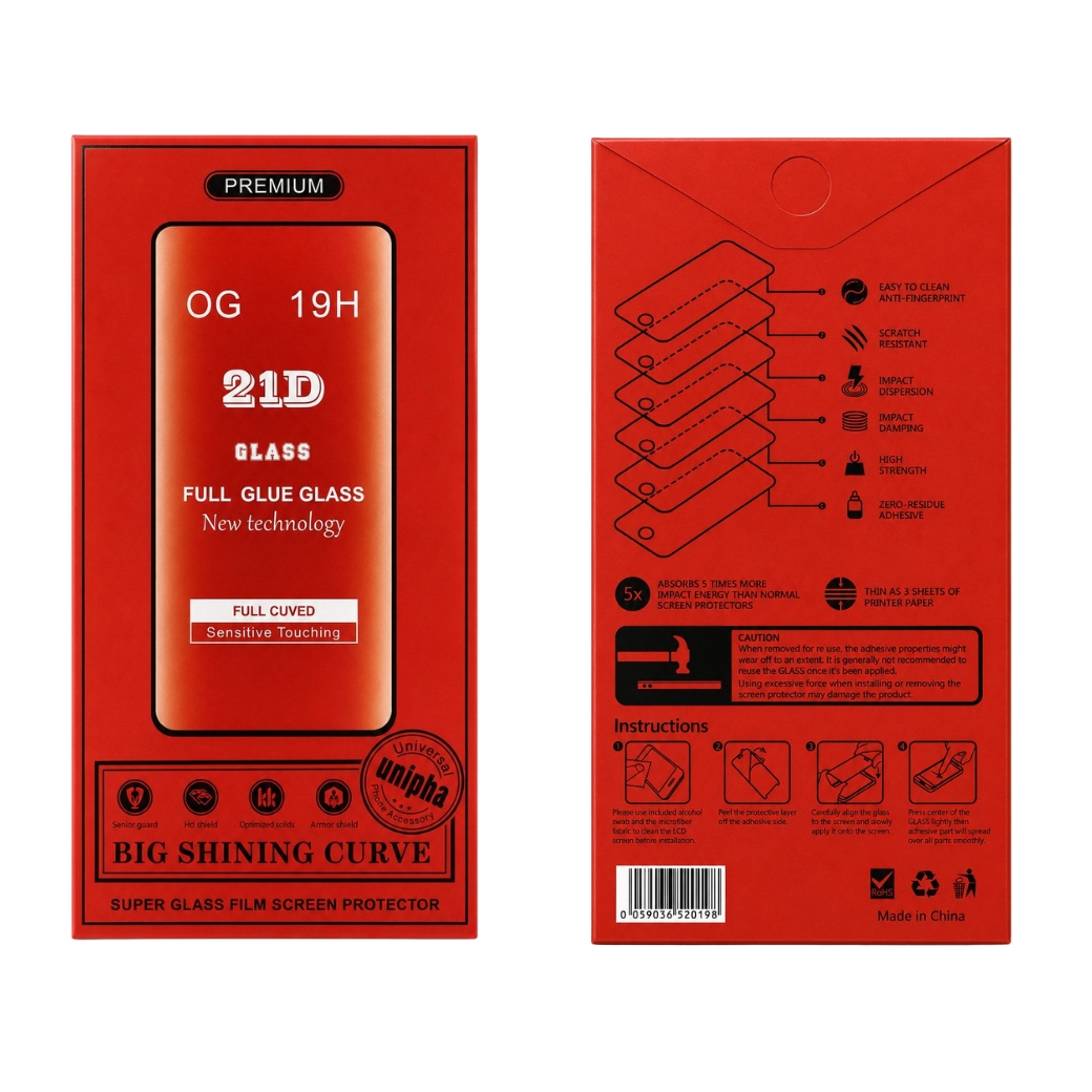 Lámina de Vidrio 21D Premium