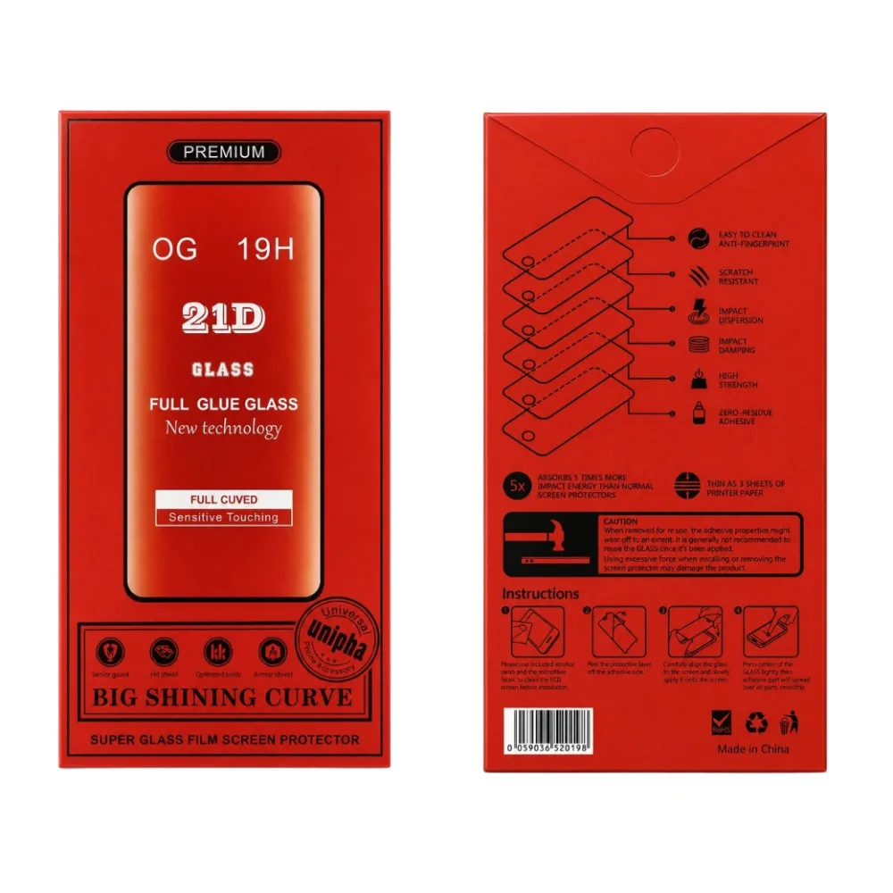 Lámina de Vidrio 21D Premium